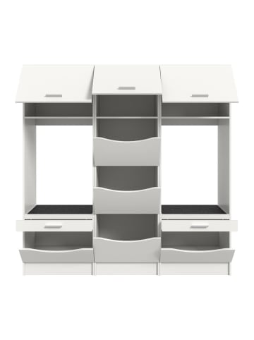 ebuy24 Waschmaschinenschrank Free (3-teilig) Weiß 192 x 68 cm