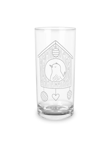 Mr. & Mrs. Panda Glas Vogel Haus ohne Spruch in Transparent