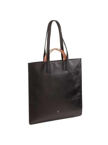 DuDu Madeleine Shopper Tasche Leder 40 cm in schwarz