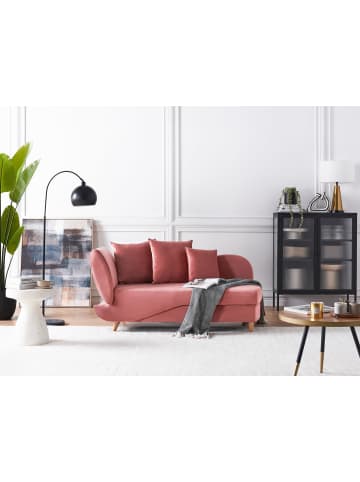 Chaiselongue MERI in Rosa/Braun - (W) 155 x (H) 76 x (L) 69 cm linksseitig