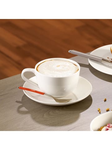 Villeroy & Boch 6er Set Frühstückstassen mit Untertassen For Me 300 ml in weiß