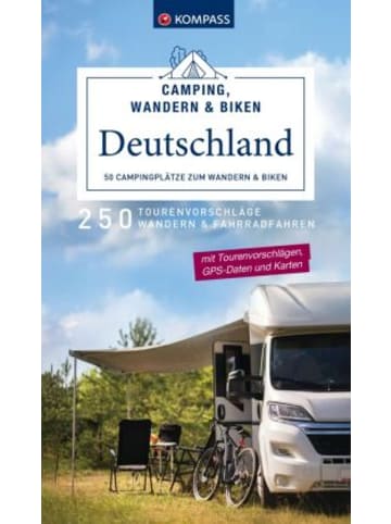 Kompass-Karten Buch - KOMPASS Camping, Wandern & Biken Deutschland - 50 Campingplätze