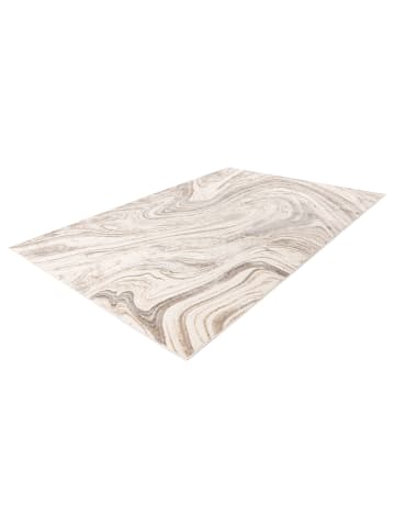 Vivorum Wohnzimmer / Schlafzimmer  Kurzflor Teppich Chalk 125 in silber - beige