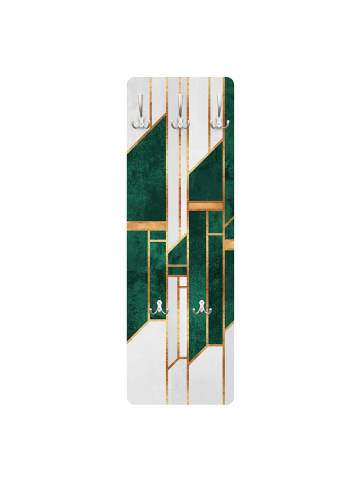 WALLART Garderobe - Elisabeth Fredriksson - Emerald Gold Geometrie in Gold