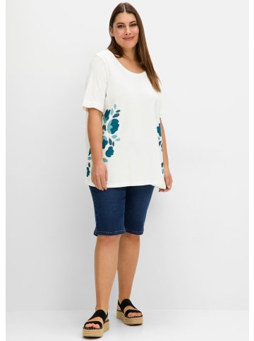 sheego T-Shirt in ecru-bedruckt