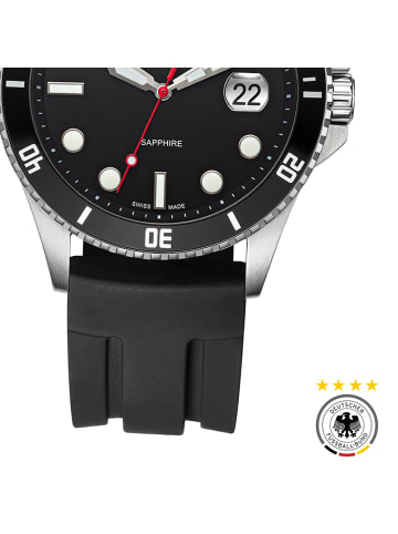 DFB Analog-Armbanduhr DFB official Collection schwarz groß (ca. 42mm)