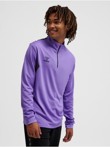 Hummel Halbreißverschluss Sweatshirt Hmlauthentic Herren in DAHLIA PURPLE/ASPHALT