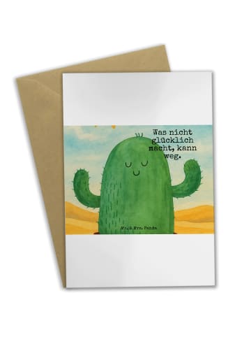 Mr. & Mrs. Panda babykarte Kaktus Sonne Design mit Spruch in Weiß
