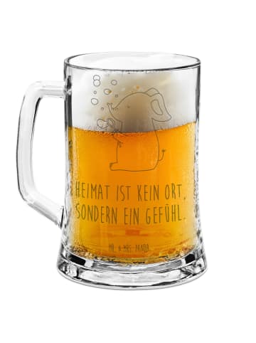Mr. & Mrs. Panda Gravur Bierkrug Elefant Seifenblasen mit Spruch in Transparent