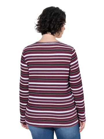 Ulla Popken Langarmshirt in dunkle beere
