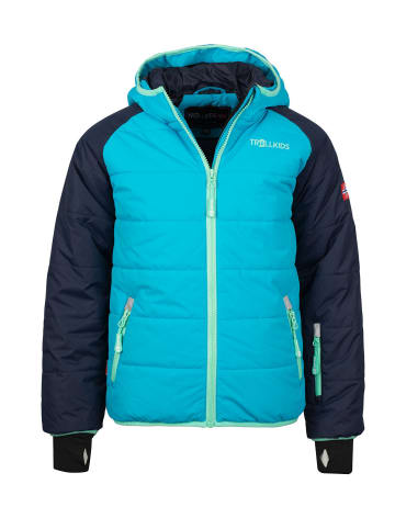 Trollkids Skijacke "Hafjell" in Marineblau / Türkis / Mint