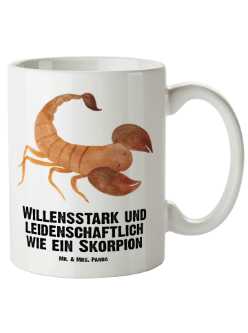 Mr. & Mrs. Panda XL Tasse Sternzeichen Skorpion mit Spruch in Weiß