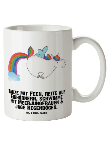 Mr. & Mrs. Panda XL Tasse Einhorn Pegasus mit Spruch in Weiß