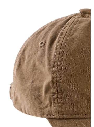 Camel Active Cap aus reiner Baumwolle in Schlammbraun