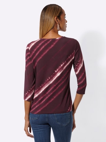 creation L Shirt in burgund-bordeaux-bedruckt