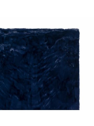 Schöner Wohnen Kollektion Moderner Kunstfellteppich in Nachtblau
