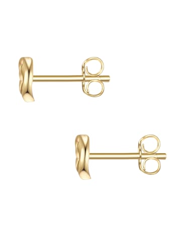 Glanzstücke München Ohrstecker Kreis aus Sterling Silber in gelbgold
