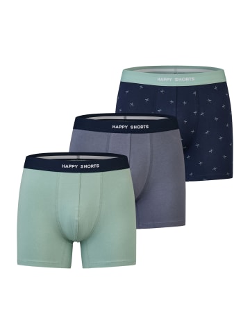 Happy Shorts Boxer Jersey in Palms/hellgrün/grau