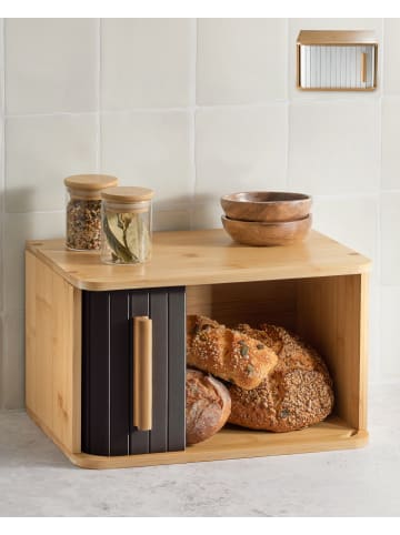 Praknu Brotkasten klein aus FSC® Holz mit Schiebetür - Brotaufbewahrung