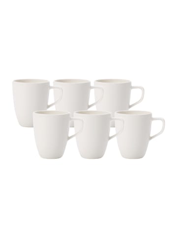 Villeroy & Boch 6er Set Mokka-/Espressotassen Artesano Original in 100 ml in weiß