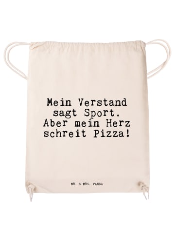 Mr. & Mrs. Panda Stofftasche Mein Verstand sagt Sport.... mit Sp... in Creme