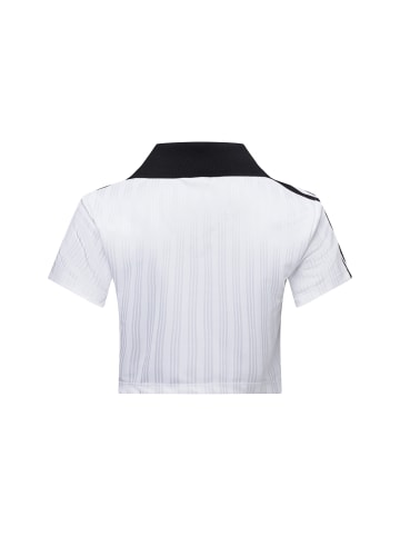 Adidas originals Crop-Poloshirt in weiß schwarz
