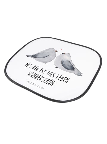 Mr. & Mrs. Panda Scheibenschutz Auto Turteltauben Liebe mit Spruch in Weiß