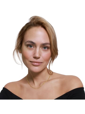 Steel_Art Layering Halskette Kaden silberfarben poliert in silberfarben poliert