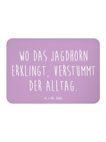 Mr. & Mrs. Panda Kühlschrankmagnet Jagdhorn Melodie mit Spruch in Lavendeltraum