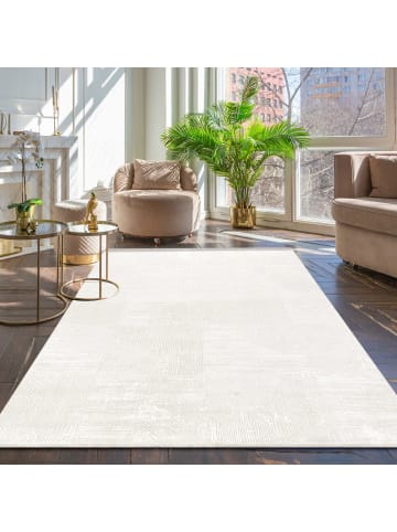KADIMA DESIGN Teppich Kurzflor meliert Wohnzimmer in Creme