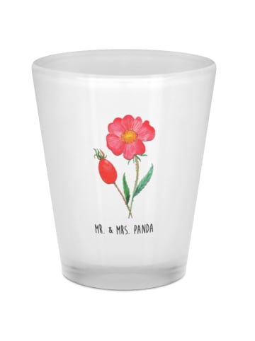 Mr. & Mrs. Panda Schnapsglas Blume HageRundunge ohne Spruch in Transparent