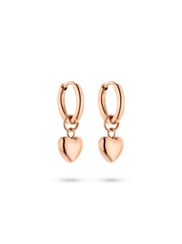 Tamaris Creolen Tiny Steel Heart in roségold