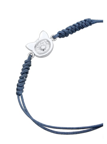 Elli Armband 925 Sterling Silber Katze in Blau