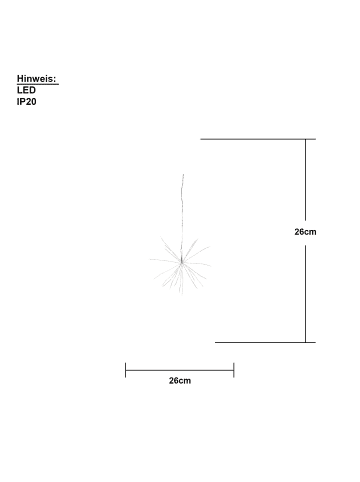 STAR Trading LED Hängeleuchte Firework, LED Feuerwerk, 60 LEDs, Batterien + Timer