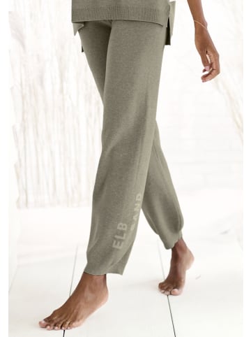 ELBSAND Strickhose in oliv meliert