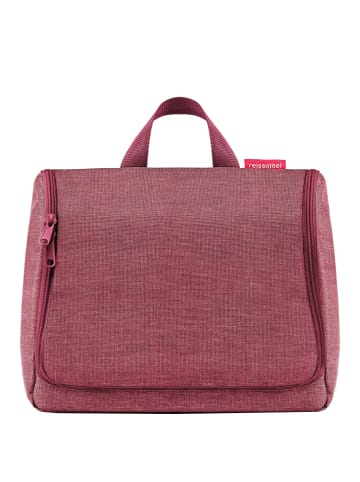 Reisenthel cosmetics toiletbag XL - Kulturbeutel 28 cm (smiley grey) in twist maroon