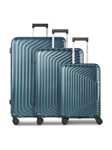 Redolz Essentials 01 4 Rollen Kofferset 3-teilig mit Dehnfalte in blue metallic