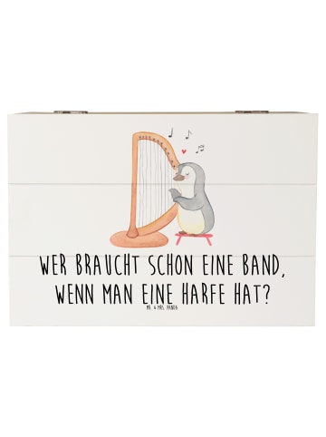 Mr. & Mrs. Panda Kiste Harfenzauber mit Spruch in Weiß