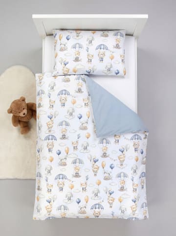 TupTam Kinder Bettwäsche 2-Teilig in beige/blau
