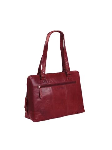 The Chesterfield Brand C48.1006 Resa Schultertasche Antique Buff Crumbled Leder in red
