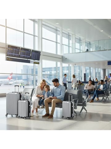 relaxdays 3-tlg. Kofferset n Silber