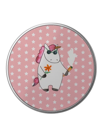 Mr. & Mrs. Panda Blechdose rund Einhorn Woodstock ohne Spruch in Rot Pastell
