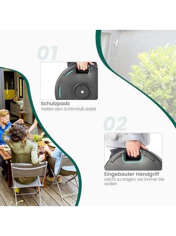 COSTWAY Sonnenschirmständer befüllbar in Schwarz