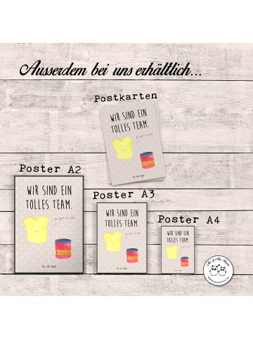 Mr. & Mrs. Panda Poster Toast Marmelade mit Spruch in Beige Pastell