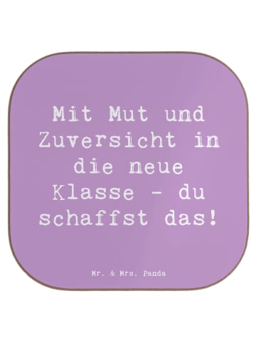 Mr. & Mrs. Panda Untersetzer für Gläser Spruch Erster Schultag M... in Lavendeltraum