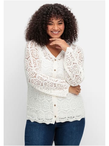 sheego by Joe Browns Strickjacke in offwhite