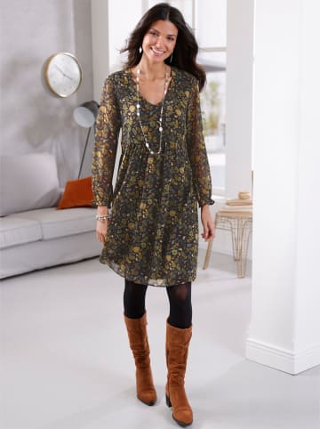 Sieh an! Kleid in schwarz-ocker