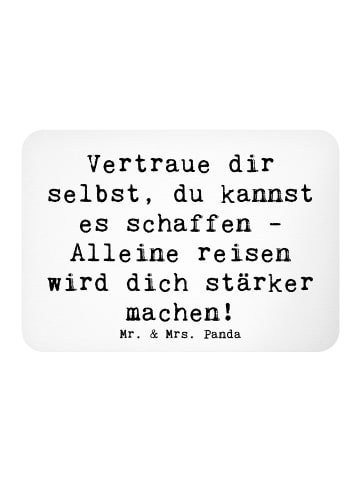 Mr. & Mrs. Panda magnet Spruch Alleine Reisen unternehmen mit Sp... in Weiß
