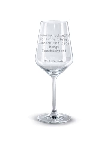 Mr. & Mrs. Panda Kelch Spruch 45. Hochzeitstag Messinghochzeit m... in Transparent