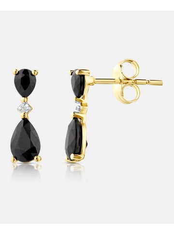 Diamant L'éternel Ohrhänger, mit Saphir, 375 Gelbgold